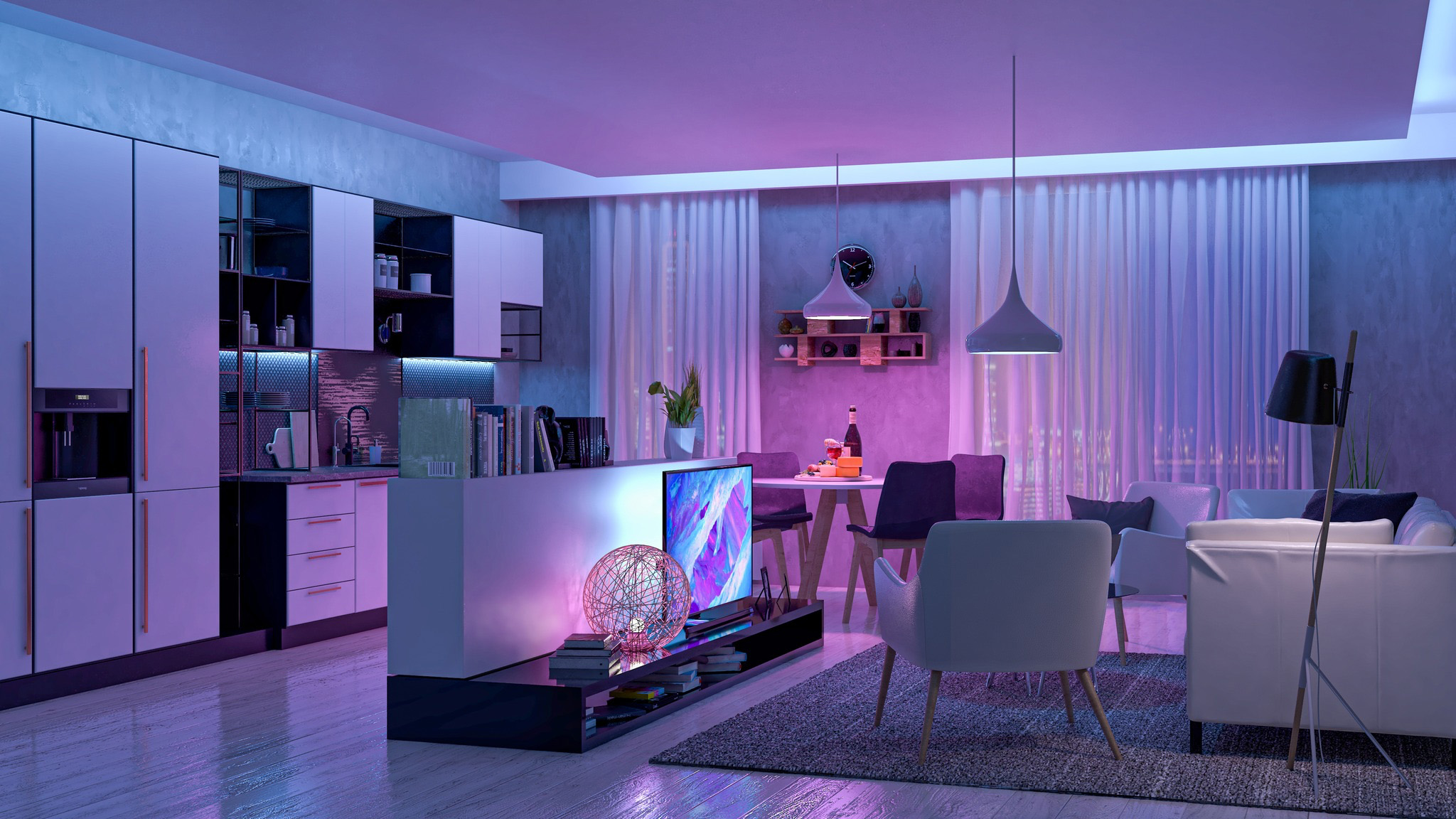 smart lighting living room