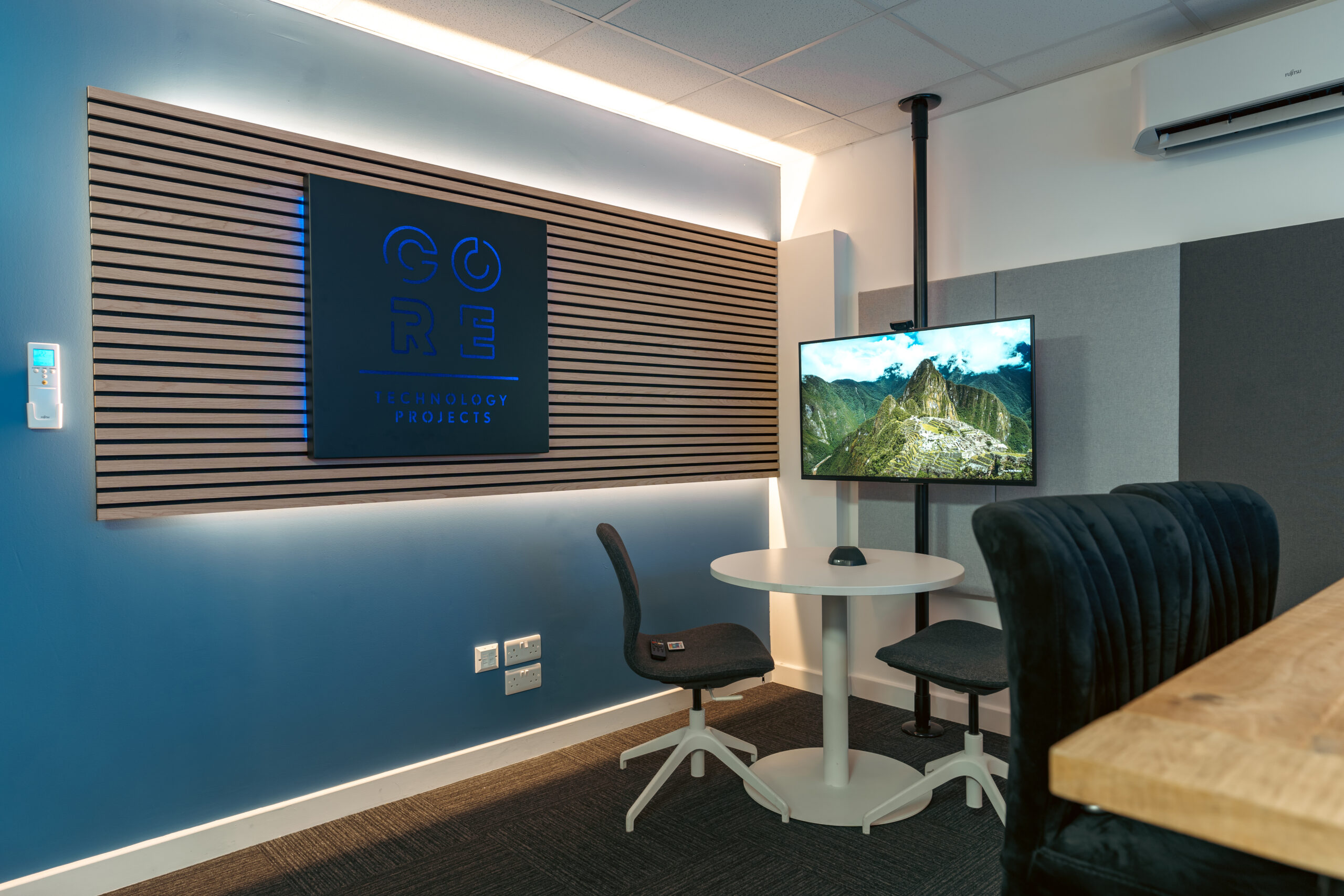 meeting room installation in core tech show room